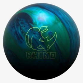 Brunswick Rhino Black/green/orange Pearl Bowling Ball - Ten-pin Bowling, HD Png Download, Free Download