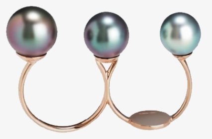 Black South Sea Pearl Double Ring"     Data Rimg="lazy"  - Earrings, HD Png Download, Free Download