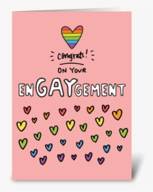Engaygement Gay Engagement Card Greeting Card - Gay Engagement Card, HD Png Download, Free Download