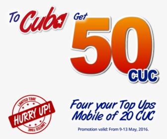 Promoción 50 Cuc Cuba - Graphic Design, HD Png Download, Free Download