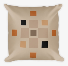 Buff Coloured Cushion With Modern Squares Design - Cushion, HD Png Download, Free Download