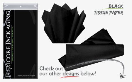 Black Diy Art Craft Paper Tassels Garland Bulk Solid - Tissue Paper, HD Png Download, Free Download