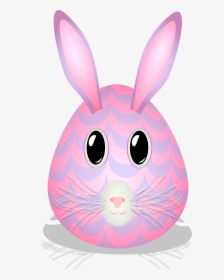 Graphic Easter Egg Bunny Free Photo - Domestic Rabbit, HD Png Download, Free Download