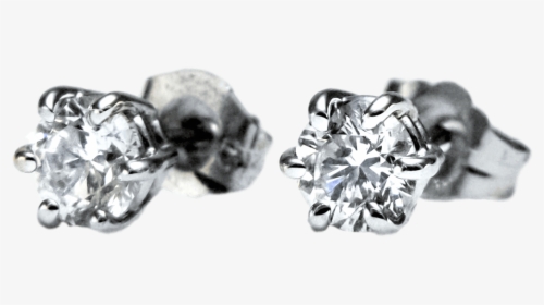 14k White Gold - Earrings, HD Png Download, Free Download