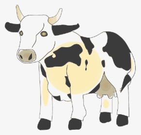 White, Cartoon, Farm, Cow, Free, Milk, Dairy, Cows - Cow Clip Art, HD Png Download, Free Download