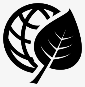 Planet Grid And A Leaf - Sustainable Development Logo Black, HD Png Download, Free Download
