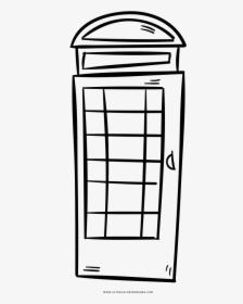 Phone Booth Coloring Page - Line Art, HD Png Download, Free Download