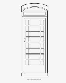 Phone Booth Coloring Page - Furniture, HD Png Download, Free Download