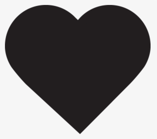 Black Heart Silhouette Png, Transparent Png, Free Download