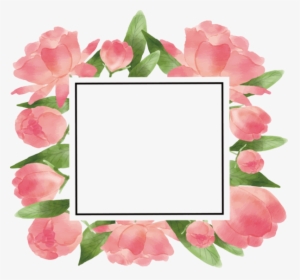 Frame Pink Flower Png, Transparent Png, Free Download