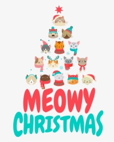 Meowy Christmas Cat, HD Png Download, Free Download
