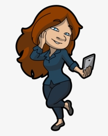 Cartoon Lady Selfie, HD Png Download, Free Download