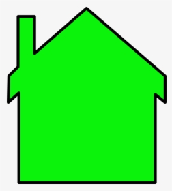 Bright Green House Svg Clip Arts - Clipart House Outline Green, HD Png Download, Free Download