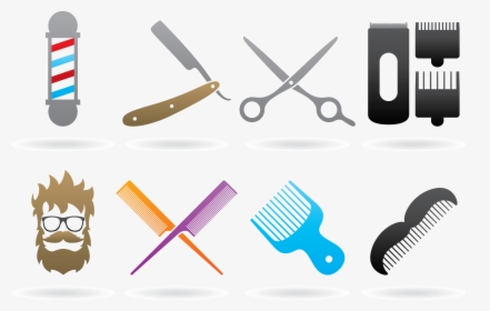 Comb Scissors Logo Barbershop - Barber Tool Logos, HD Png Download, Free Download