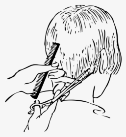 Hair Cutting Sketch, HD Png Download, Free Download