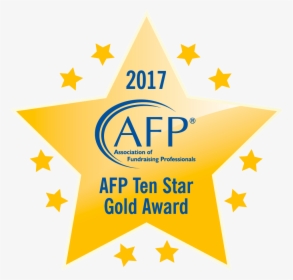 Afp Ten Star Gold Award - Association Of Fundraising Professionals, HD Png Download, Free Download