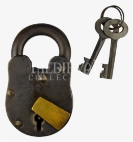 Large Dungeon Lock - Old Locker Key Png, Transparent Png, Free Download