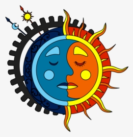 Moon Sun Steampunk Tattoo Color - Mount Zion School Logo In Batlagundu Theni, HD Png Download, Free Download