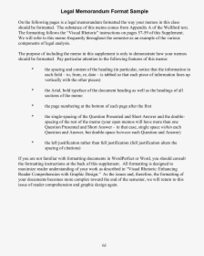 Hauptschablonenbild - Legal Memorandum Format, HD Png Download, Free Download