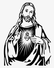 Pin By Alejandra Garcia On Ref - Jesus Black And White, HD Png Download, Free Download