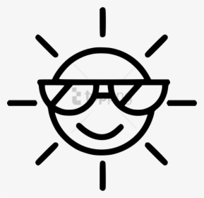 Free Png Download Sun Pictogram Png Images Background - Sunglasses Sun Clipart Black And White, Transparent Png, Free Download