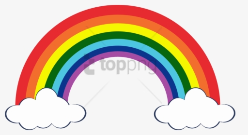 Free Png Rainbows And Clouds Png Png Image With Transparent - Clip Art Rainbow Png, Png Download, Free Download