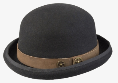 Steam Man Bowler Hat In Black, Size - Fedora, HD Png Download, Free Download