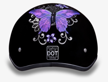 D - O - T - Daytona Skull Cap- W/ Butterfly - Daytona - Brush-footed Butterfly, HD Png Download, Free Download