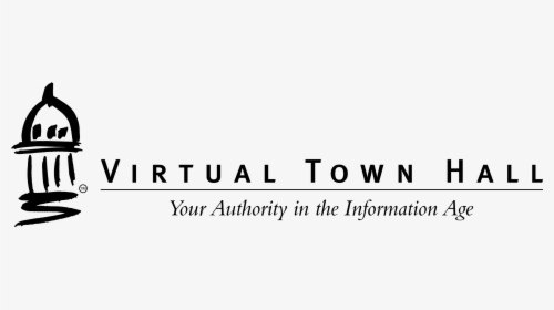 Virtual Town Hall Logo Black And White - Town Hall Logos, HD Png Download, Free Download