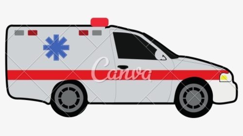 Police Car Side View Png - Ambulance Drawing Side View, Transparent Png, Free Download