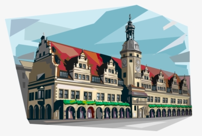 Vector Illustration Of Leipzig Old Town Hall, Stadtgeschichtliches, HD Png Download, Free Download