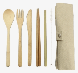 Lunch Break Bamboo Cutlery Set - Sustainable Cutlery, HD Png Download, Free Download
