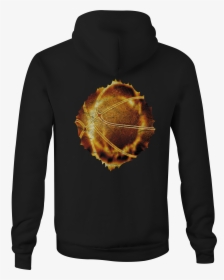 Basketball Zip Up Hoodie Fire Flaming Hooded Sweatshirt - Hoodie, HD Png Download, Free Download