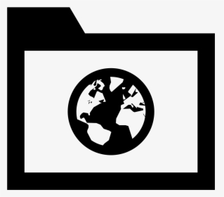 Internet Folder Icon - World Map, HD Png Download, Free Download