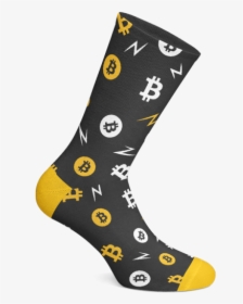Bitcoin Sock By Cultured - Bitcoin, HD Png Download, Free Download