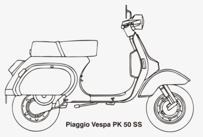 Vespa Line Art, HD Png Download, Free Download