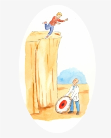 Cartoon Of A Clinician Holding A Target Underneath - Illustration, HD Png Download, Free Download