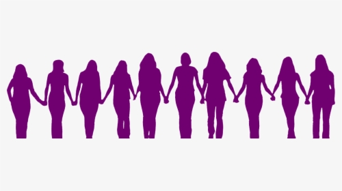 Women Holding Hands In Circle - Women Holding Hands Silhouette, HD Png Download, Free Download
