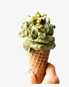 Cone Ice Cream Png Transparent Image - Pistachio Ice Cream Free, Png Download, Free Download