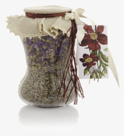 Picture Of Small Glass Jar With Dry Herbs - Artificial Flower, HD Png Download, Free Download