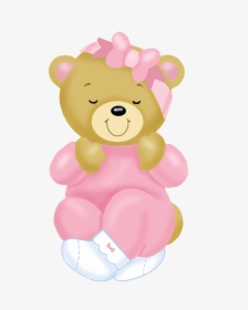 Baby Teddy Bear Pink - Cartoon, HD Png Download, Free Download