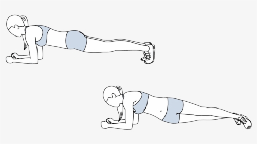 Rolling Plank Exercise - Cartoon, HD Png Download, Free Download