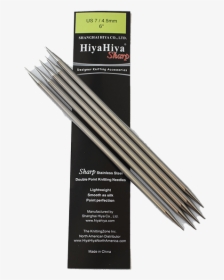 Hiya Hiya Sharp Double Pointed Needles - Construction Paper, HD Png Download, Free Download