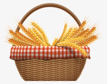 Wheat Computer File Autumn - Basket Of Wheat Cartoon, HD Png Download, Free Download