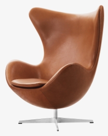 Egg Easy Chair Arne Jacobsen Elegance Walnut Leather - Arne Jacobsen Egg Chair, HD Png Download, Free Download
