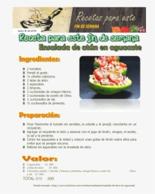 Ensalada De Atún En Aguacate - Natural Foods, HD Png Download, Free Download