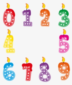 Birthday Candles Numbers Png - Birthday Number Candles Png, Transparent Png, Free Download