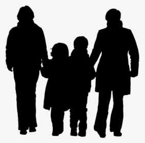 Silhouette People Png - Family Draw Png, Transparent Png, Free Download