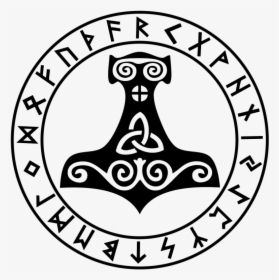 Compass Vector Norse Valknut Runes - Mjolnir Symbol Png, Transparent Png, Free Download