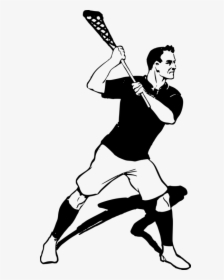 Performing Arts,art,monochrome Photography - Cartoon Lacrosse Player Transparent, HD Png Download, Free Download